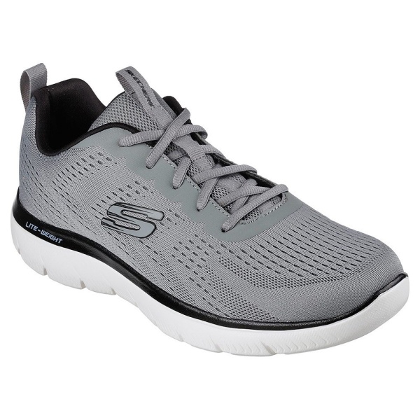 SKECHERS MESH LACE UP 232395 GREY