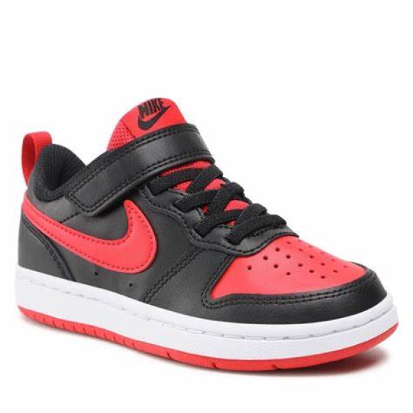 NIKE COURT BOROUGH LOW 2 BQ5451 007 BLACK-RED